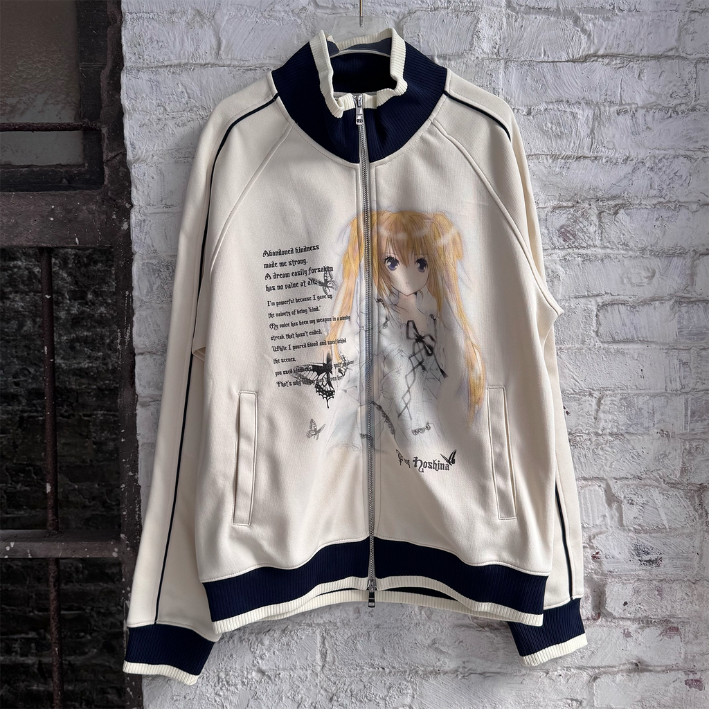 Shugo Chara Utau Vintage Track Jacket Y2K Anime Itasha Harajuku Girls Zip Up